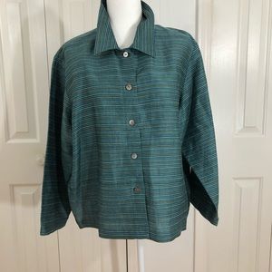 David Brooks Green Shirt w/Mother of Pearl Button